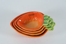 Load image into Gallery viewer, Terramoto Ceramic Carrot Measuring Cups – Set of 4 Nesting Cups (¼, ⅓, ½, 1 Cup)
