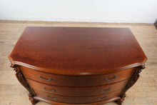 Load image into Gallery viewer, Traditional Solid Cherry Serpentine Front Dresser Chest with Carved Details
