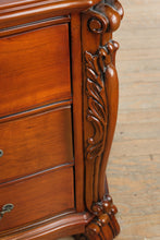 Load image into Gallery viewer, Traditional Solid Cherry Serpentine Front Dresser Chest with Carved Details
