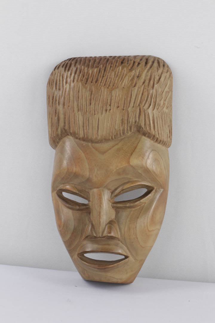 Carved African Wall Hanging Mask - 7 x 12