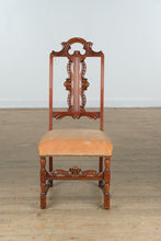 Load image into Gallery viewer, Antique Carved Baroque Revival Side Chair with Upholstered Seat
