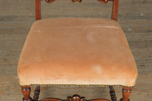 Load image into Gallery viewer, Antique Carved Baroque Revival Side Chair with Upholstered Seat
