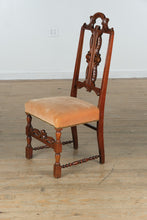 Load image into Gallery viewer, Antique Carved Baroque Revival Side Chair with Upholstered Seat
