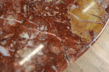 Load image into Gallery viewer, Ornate Carved Mahogany Coffee Table with Rosso Marble Top
