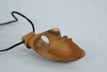 Load image into Gallery viewer, Hand-Carved Folk Art Wooden Pendant Necklace (Abstract Form)

