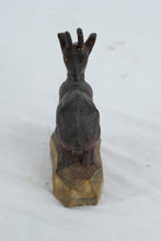 Load image into Gallery viewer, WWII-Era Hand-Carved Wooden Ibex Figurine – “Bolzano, Italy – May 1945” Souvenir
