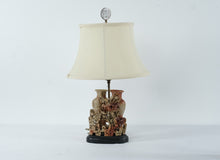 Load image into Gallery viewer, Asian Soapstone Carved Vase Lamp Floral Relief Sculpture 22 5 Inch
