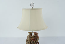 Load image into Gallery viewer, Asian Soapstone Carved Vase Lamp Floral Relief Sculpture 22 5 Inch

