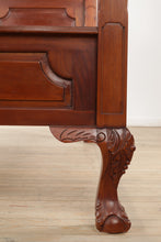 Load image into Gallery viewer, Carved Mahogany Queen Size Poster Bed with Turned Posts
