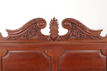 Load image into Gallery viewer, Carved Mahogany Queen Size Poster Bed with Turned Posts
