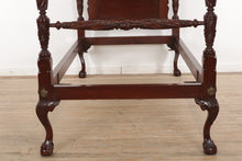 Load image into Gallery viewer, Unique Carved Mahogany Twin Size Poster Bed
