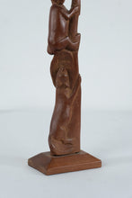Load image into Gallery viewer, Hand Carved Wood Monkey Tree Sculpture Folk Art Figure 14 Inch
