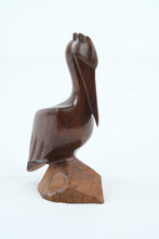 Load image into Gallery viewer, Mid Century Modern Hand Carved Wooden Pelican Sculpture 6 Inch
