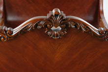 Load image into Gallery viewer, Traditional Carved Queen Size Bed Frame with Scrollwork
