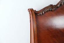 Load image into Gallery viewer, Traditional Carved Queen Size Bed Frame with Scrollwork
