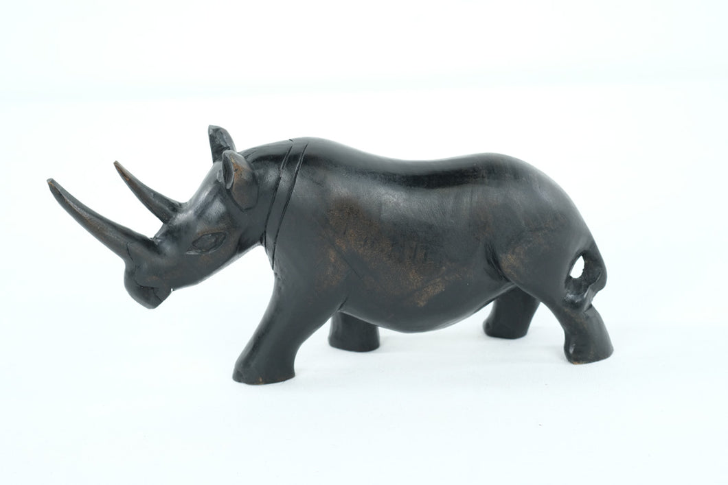 Carved Black Rhino