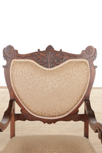 Load image into Gallery viewer, Carved Victorian Arm Chair with Heart Back
