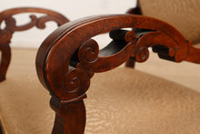 Load image into Gallery viewer, Carved Victorian Arm Chair with Heart Back

