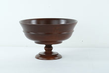 Load image into Gallery viewer, Carved Wooden Bowl on a Stand - Rosario Woodturning - Puerto Rico
