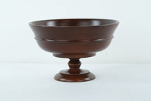 Load image into Gallery viewer, Carved Wooden Bowl on a Stand - Rosario Woodturning - Puerto Rico

