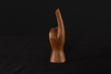 Load image into Gallery viewer, Carved Wooden Hand Peace Sign or Victory Sign
