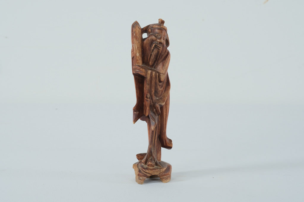 Wooden Carved Oriental Figurine