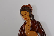 Load image into Gallery viewer, Carved Woman with Tools - Hanging Wall Art
