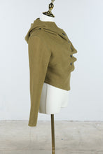 Load image into Gallery viewer, C Asch Gro Abrahamsson Olive Green Hooded Cropped Wool Jacket
