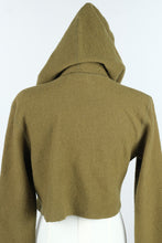Load image into Gallery viewer, C Asch Gro Abrahamsson Olive Green Hooded Cropped Wool Jacket
