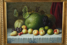 Load image into Gallery viewer, R Caspers Still Life Fruit Framed Textured Print 26 x 22 Gold Frame
