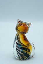 Load image into Gallery viewer, Hand-Blown Art Glass Cat Figurine
