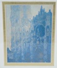 Load image into Gallery viewer, Claude Monet “Rouen Cathedral Facade” – Framed Impressionist Art Print, Blue Series Reproduction
