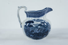 Load image into Gallery viewer, Cauldon England Byzantium Blue Transferware Pitcher Ironstone Jug
