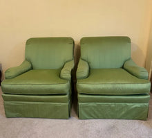 Load image into Gallery viewer, Pair of Councill Craftsmen Green Upholstered Lounge Chairs
