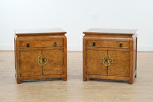 Load image into Gallery viewer, Century Furniture Chin Hua Nightstands by Raymond K. Sobota – Pair with Glass Tops
