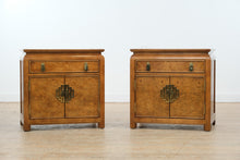 Load image into Gallery viewer, Century Furniture Chin Hua Nightstands by Raymond K. Sobota – Pair with Glass Tops
