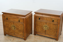 Load image into Gallery viewer, Century Furniture Chin Hua Nightstands by Raymond K. Sobota – Pair with Glass Tops
