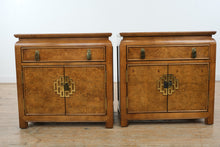 Load image into Gallery viewer, Century Furniture Chin Hua Nightstands by Raymond K. Sobota – Pair with Glass Tops
