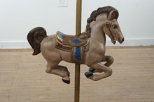 Load image into Gallery viewer, Vintage-Style Ceramic Carousel Horse on Stand – Hand-Painted, 24" Wide
