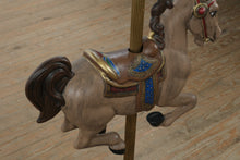 Load image into Gallery viewer, Vintage-Style Ceramic Carousel Horse on Stand – Hand-Painted, 24" Wide
