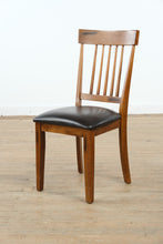 Load image into Gallery viewer, Solid Wood Dining Chair with Black Vinyl Seat

