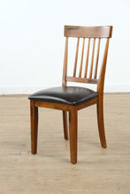 Load image into Gallery viewer, Solid Wood Dining Chair with Black Vinyl Seat
