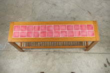 Load image into Gallery viewer, Charles Webb Oak Tile Top Console Table with Slatted Shelf
