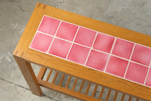 Load image into Gallery viewer, Charles Webb Oak Tile Top Console Table with Slatted Shelf
