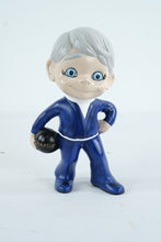Load image into Gallery viewer, Vintage Hand Painted Ceramic Boy Figurine Charlie Bowling Ball Personalized
