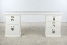 Load image into Gallery viewer, Pottery Barn Bedford Rectangular Desk Set in Antique White
