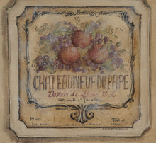 Load image into Gallery viewer, Rustic French Wine Label Print – “Châteauneuf du Pape” by Kate McRostie
