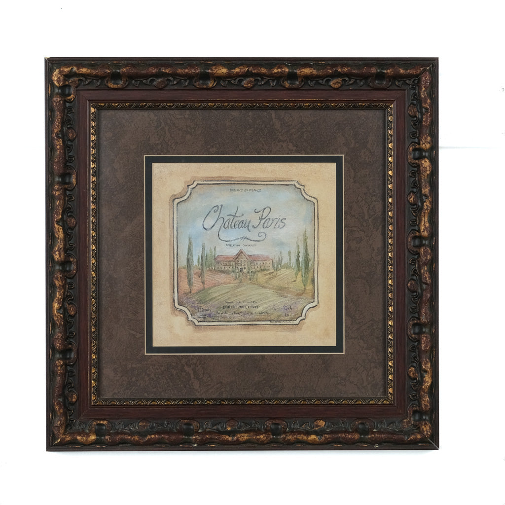 “Château Paris” – Framed Decorative Wine Label Print