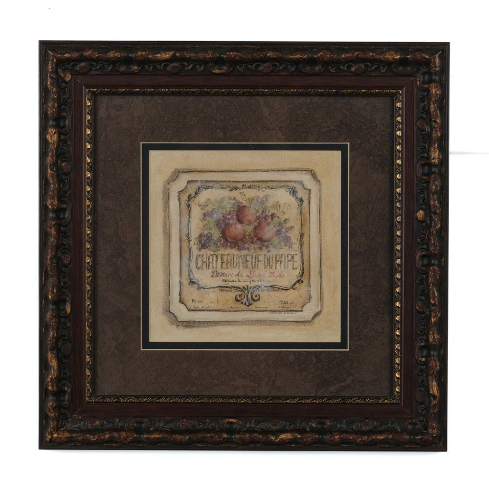 Rustic French Wine Label Print – “Châteauneuf du Pape” by Kate McRostie