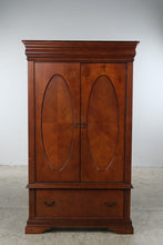 Load image into Gallery viewer, Traditional Cherry Wood Armoire Wardrobe with Mirrored Doors and Drawers
